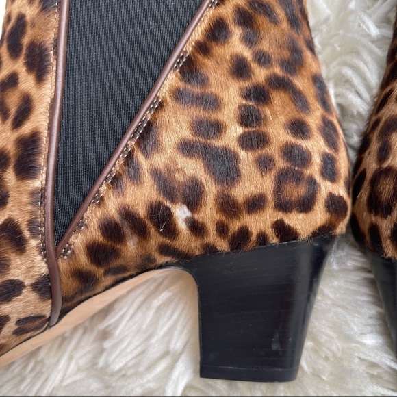 Rupert Sanderson Oscar Leopard Ankle Boots Calf Hair Size 38 - Picture 11 of 15